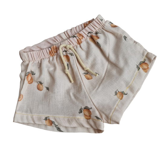 Shorts - Musselin Zitrone